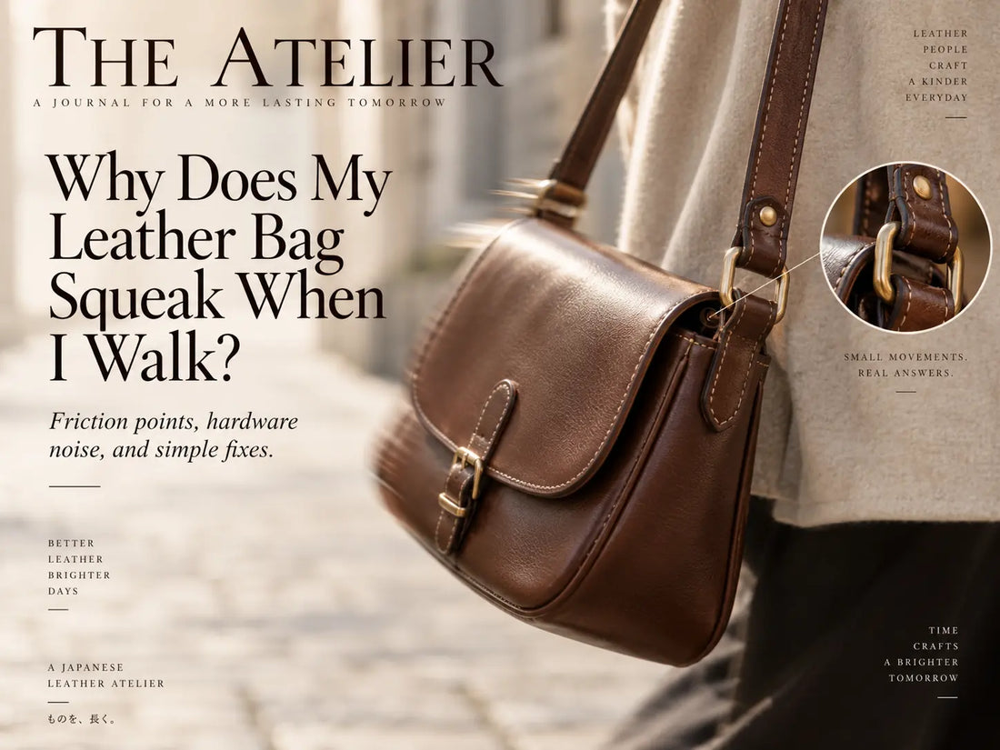 Why Does My Leather Bag Squeak When I Walk? Causes & Fixes
