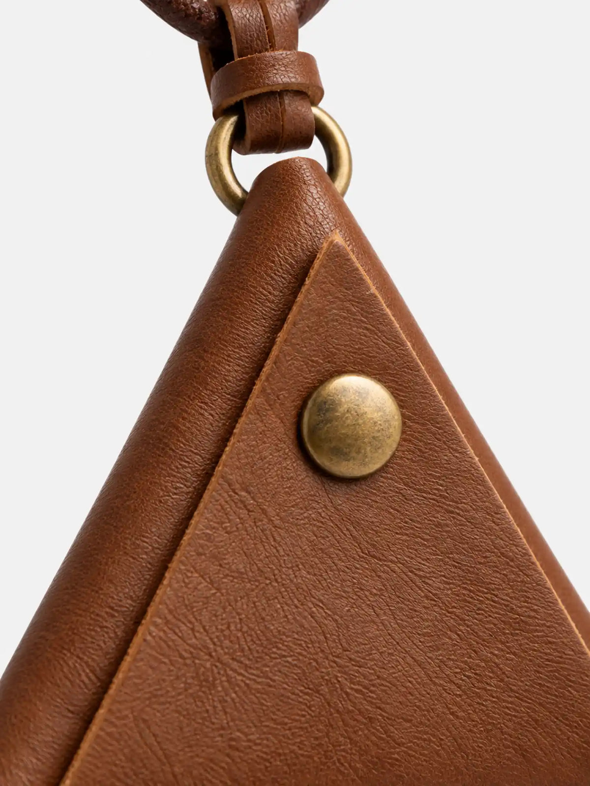 Modern Leather Necklace with Triangle Eyeglass Holder