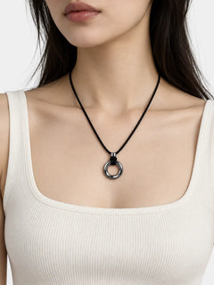 Möbius Peace Ring Pendant Necklace