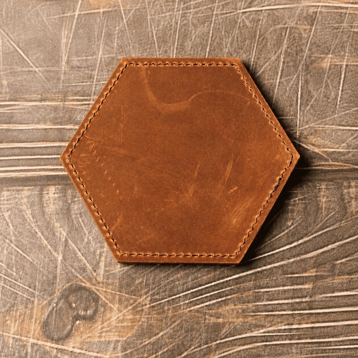 Dessous-de-verre en cuir pleine fleur Kagehide
