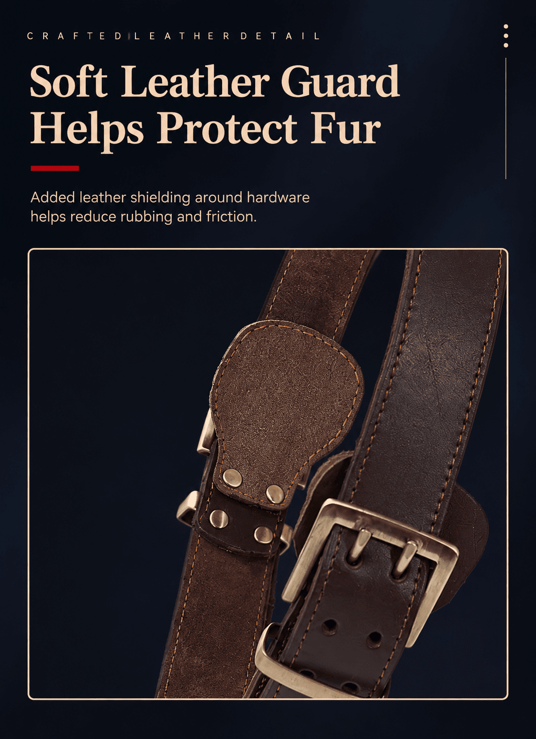 Ensemble de harnais pour chien en cuir pleine fleur Kurotani