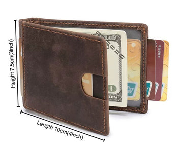 Portefeuille bifold pour homme en cuir avec protection RFID SENRI