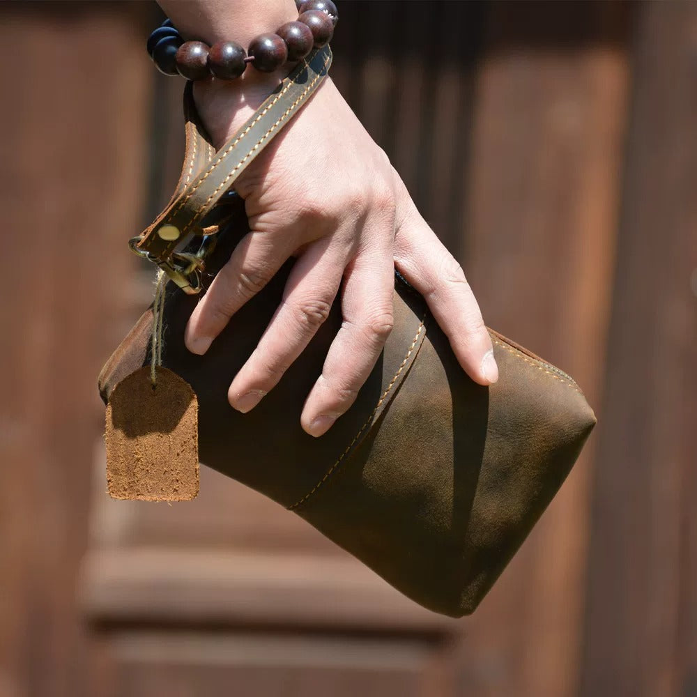 NAGI Compact Leren Clutch voor Heren