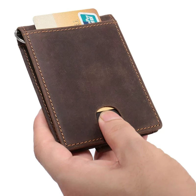 Portefeuille bifold pour homme en cuir avec protection RFID SENRI