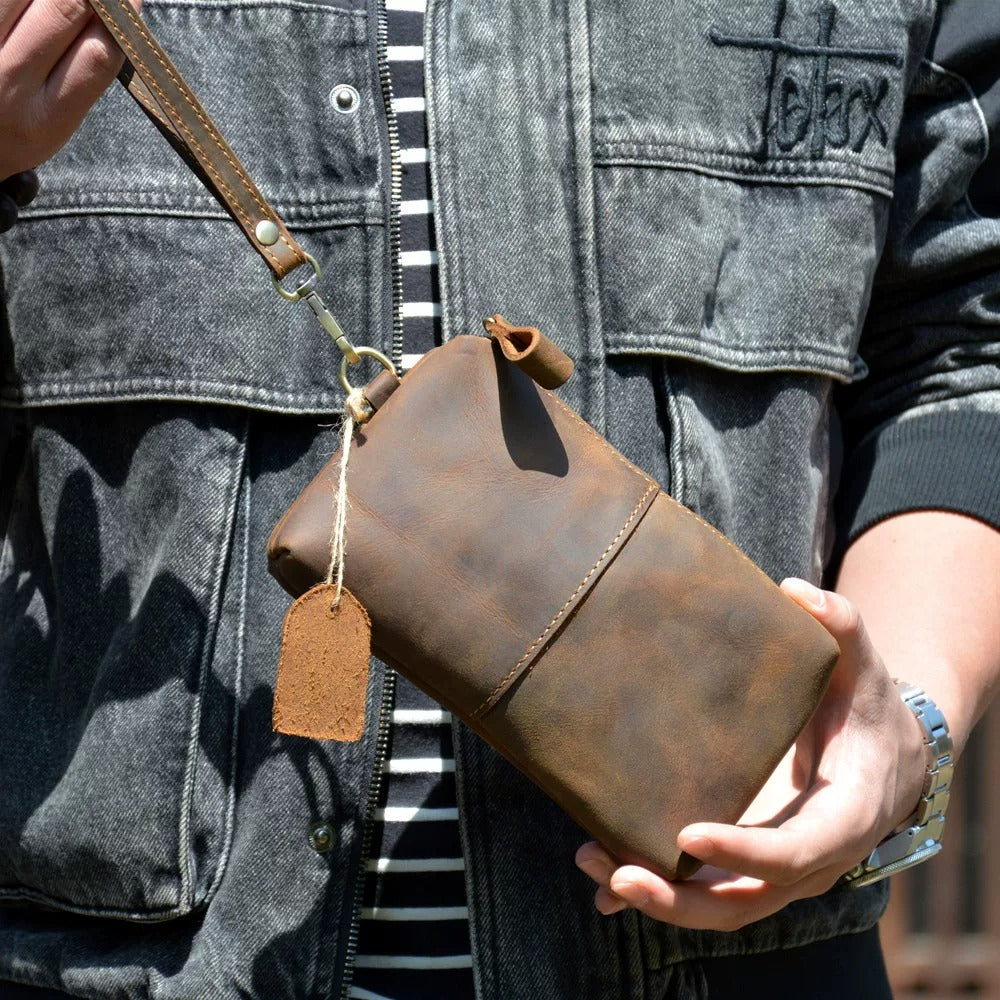 NAGI Compact Leren Clutch voor Heren
