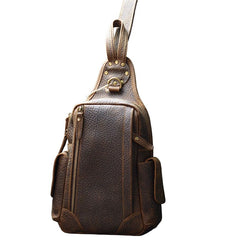 KUROKAGE Black Crazy Horse Leather Sling Bag