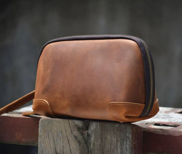 Pochette en cuir Crazy Horse Shell Kohaku