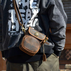 Tsuchime Elephant-Grain Leather Mini Belt Bag