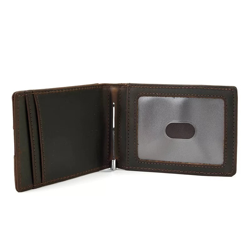 Portefeuille bifold pour homme en cuir avec protection RFID SENRI