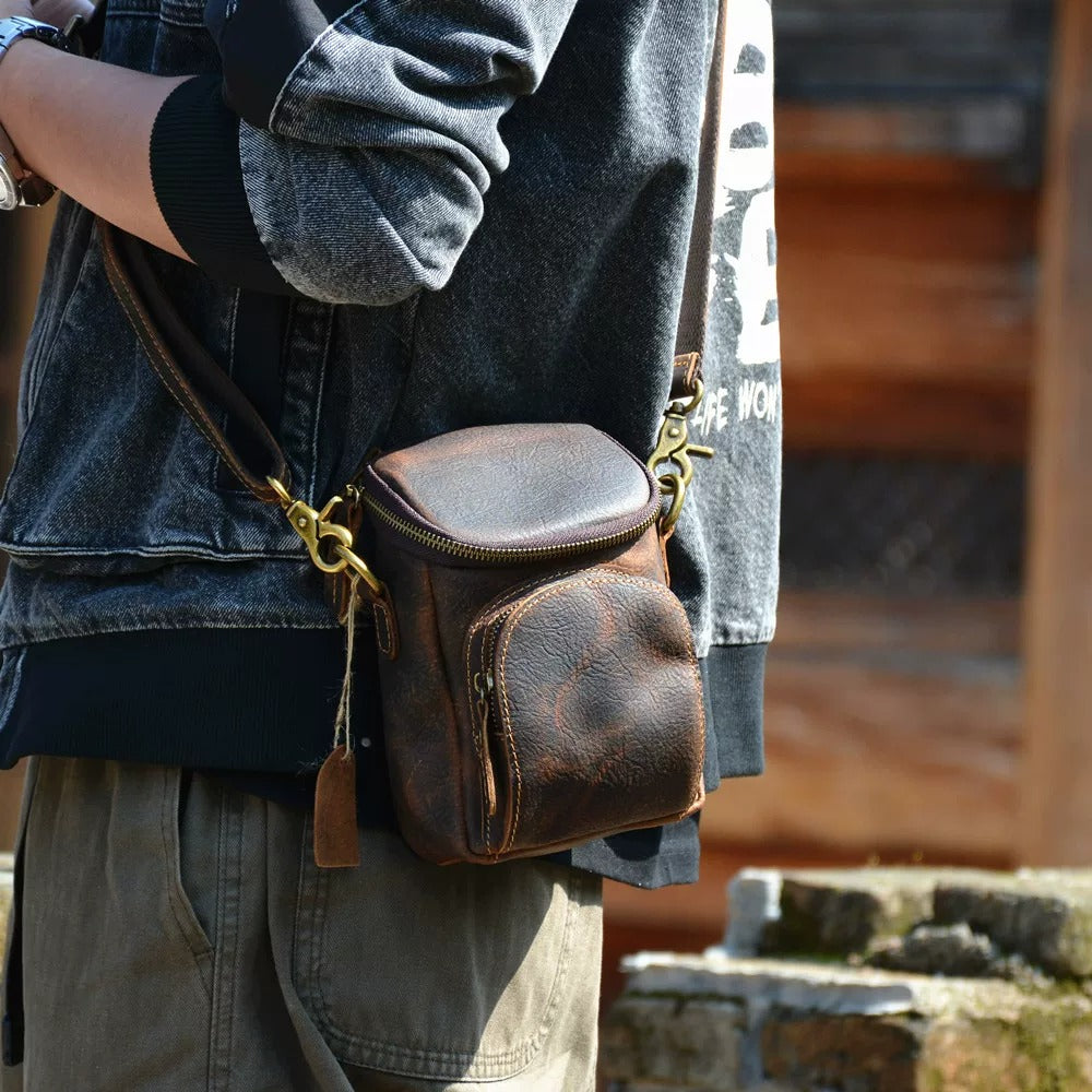 SHIBU Compact Klein Lederen Tasje