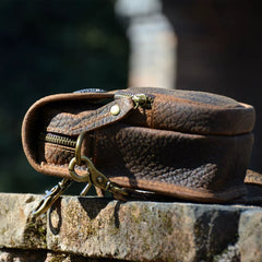 Tsuchime Elephant-Grain Leather Mini Belt Bag