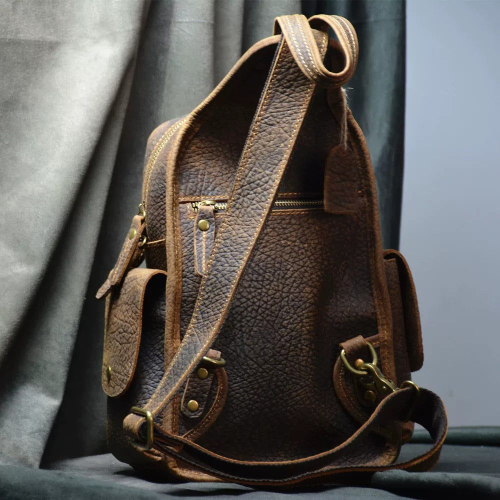 KODO Crazy Horse Leren Sling Bag
