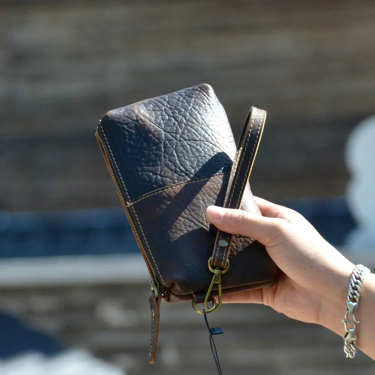 NAGI Compact Leren Clutch voor Heren