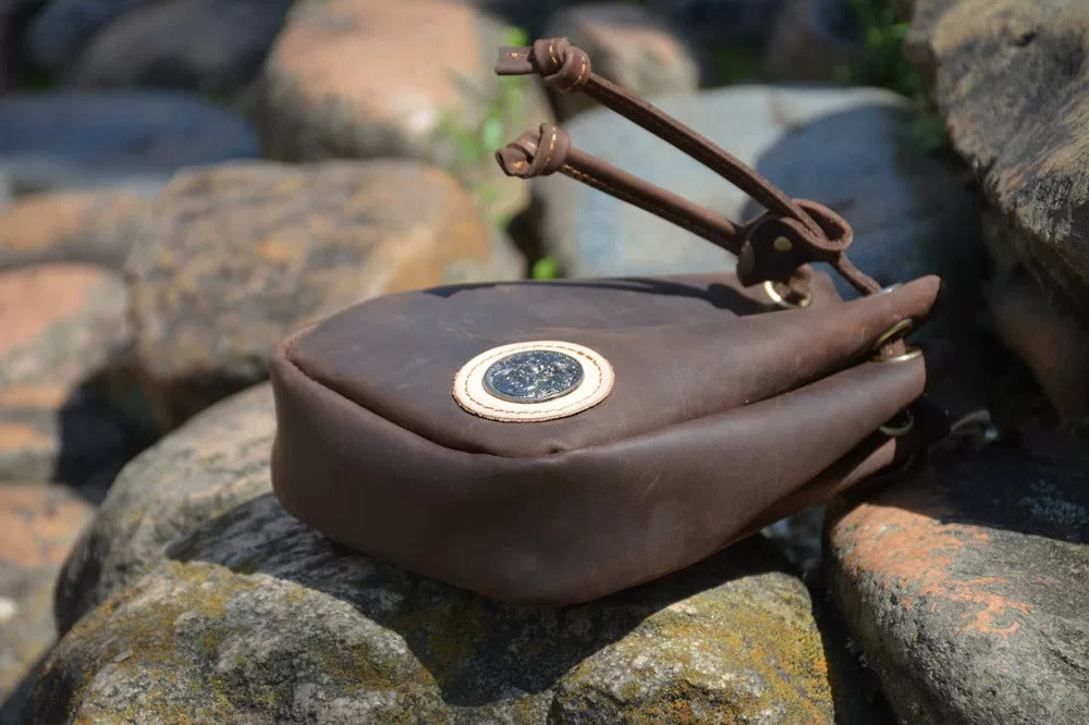 Kurumi trekkoord Crazy Horse lederen riemtasje