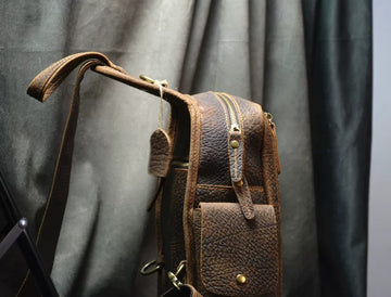 KODO Crazy Horse Leren Sling Bag