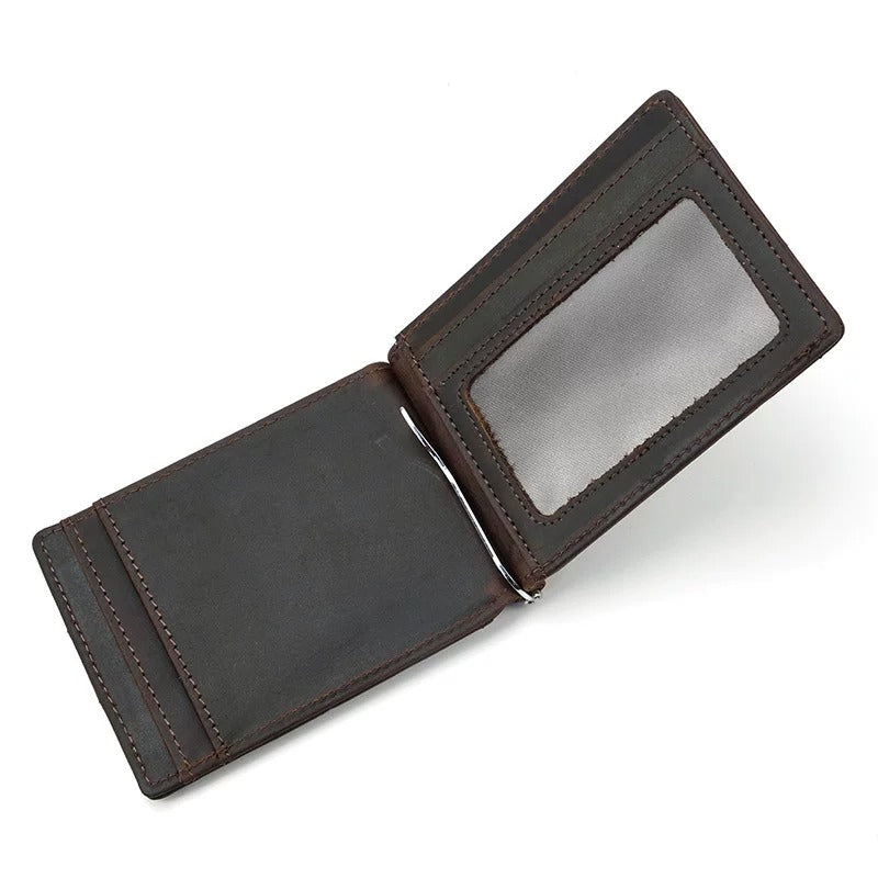 Portefeuille bifold pour homme en cuir avec protection RFID SENRI