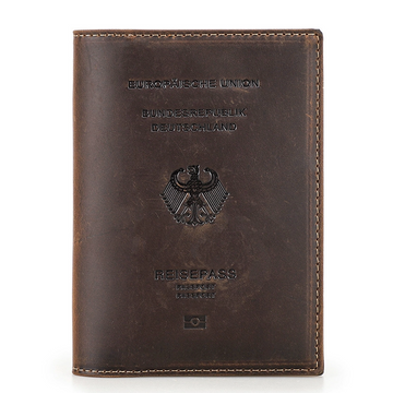 Portefeuille porte-passeport en cuir Crazy Horse TABIBITO