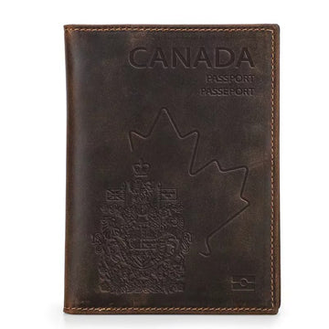 Portefeuille porte-passeport en cuir Crazy Horse TABIBITO