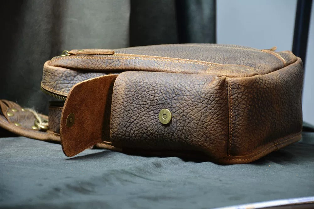 KODO Crazy Horse Leren Sling Bag