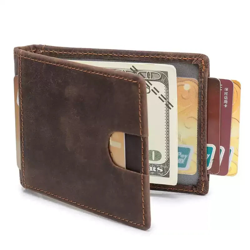 Portefeuille bifold pour homme en cuir avec protection RFID SENRI