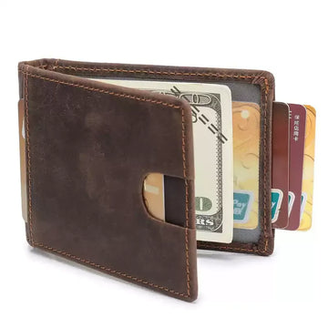 Portefeuille bifold pour homme en cuir avec protection RFID SENRI