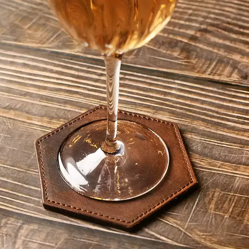 Dessous-de-verre en cuir pleine fleur Kagehide