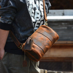 ENSO Barrel Brown Cross Body Leather Bag