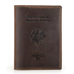 TABIBITO Crazy Horse Leather Passport Wallet