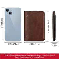 FUTARI Top-Grain Leather Dual Passport Wallet