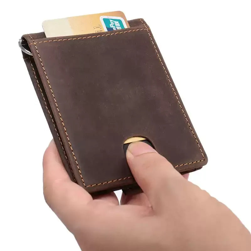 Portefeuille bifold pour homme en cuir avec protection RFID SENRI