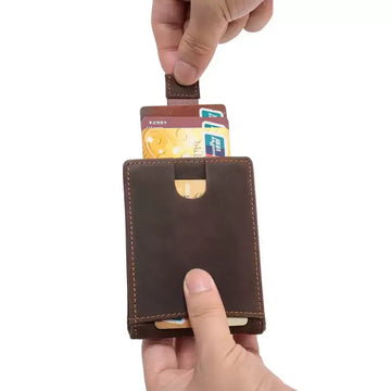 Portefeuille bifold pour homme en cuir avec protection RFID SENRI