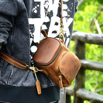 SHIBU Compact Klein Lederen Tasje